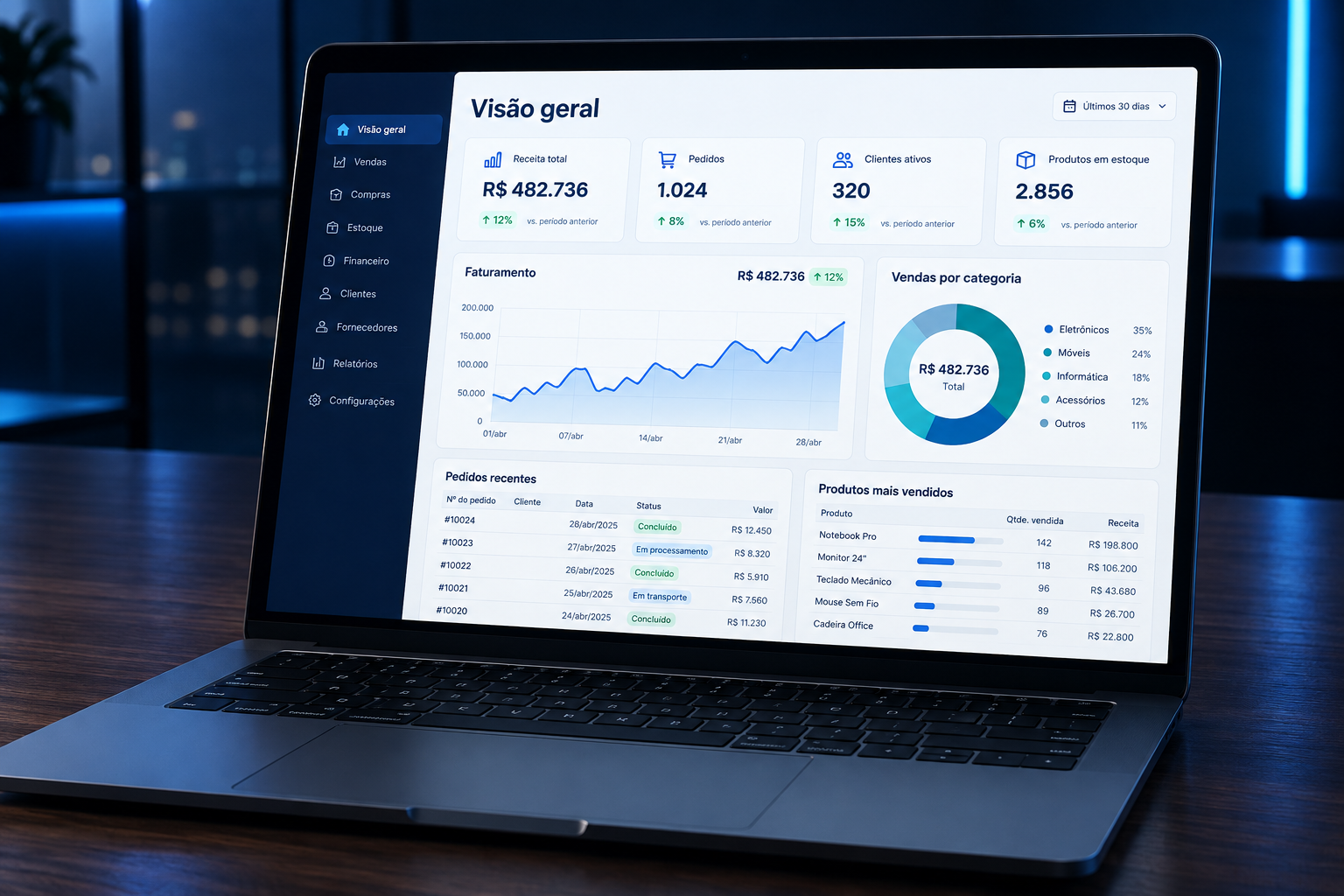 MultiERP — imagem ilustrativa de hero